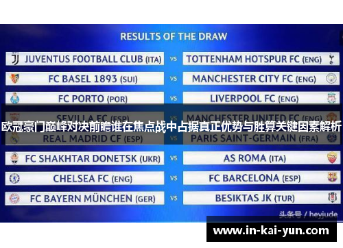 欧冠豪门巅峰对决前瞻谁在焦点战中占据真正优势与胜算关键因素解析